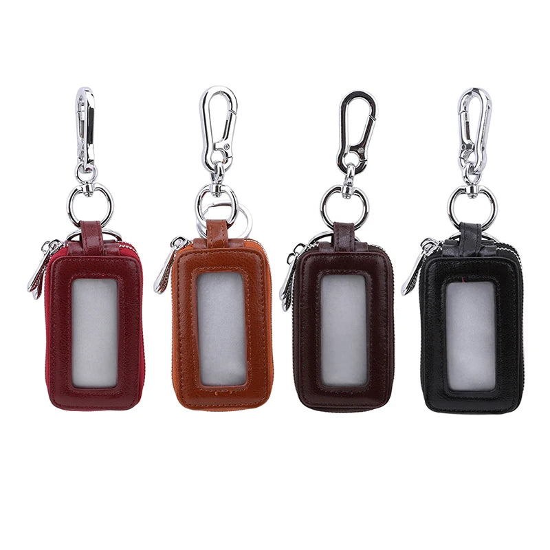 Arrival Leather Men Car Key Holders Housekeeper Double Zipper