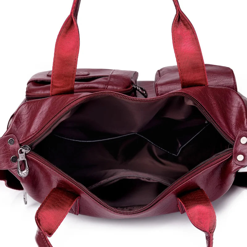 Arrival Multi-pocket PU Women Messenger Bags Casual Large Capacity Ladies Handba