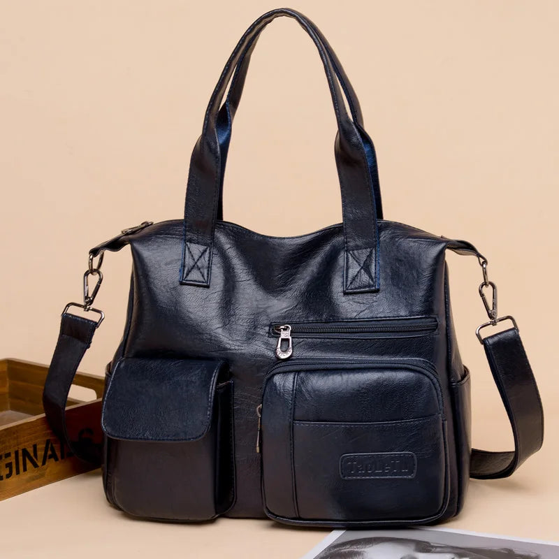 Arrival Multi-pocket PU Women Messenger Bags Casual Large Capacity Ladies Handba