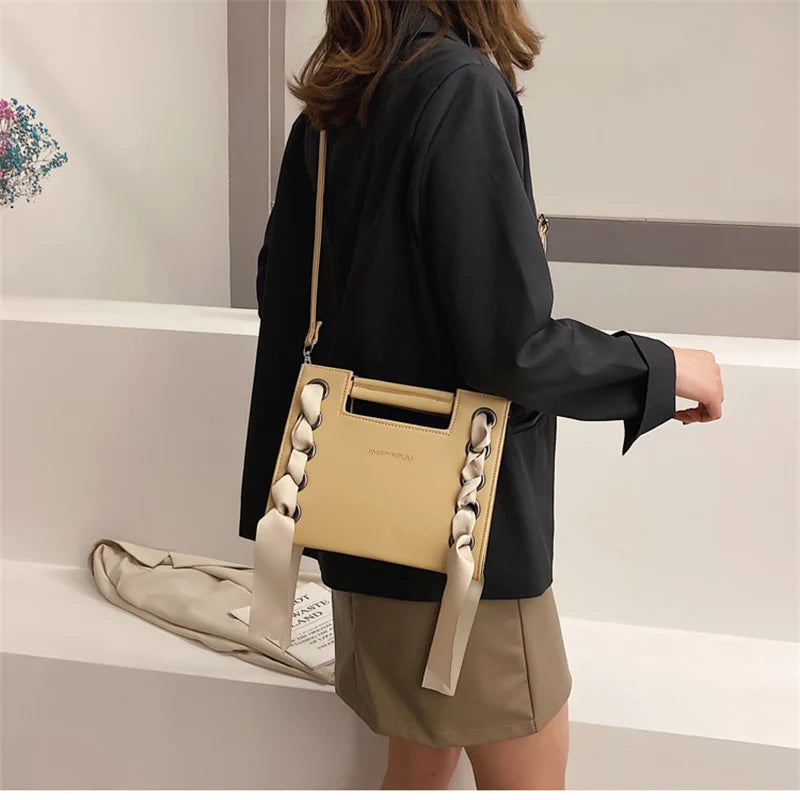 Arrival Square Shoulder Bags for Women PU Leather Crossbody Messenger Handbags