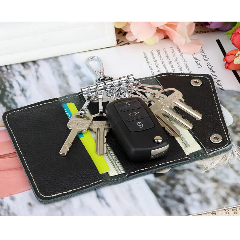 Leather Multi-function Key Wallet for Women and Men