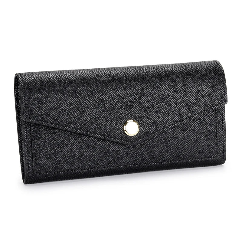 Ladies Leather High Wallet Palm Pattern Long Purse Clutch