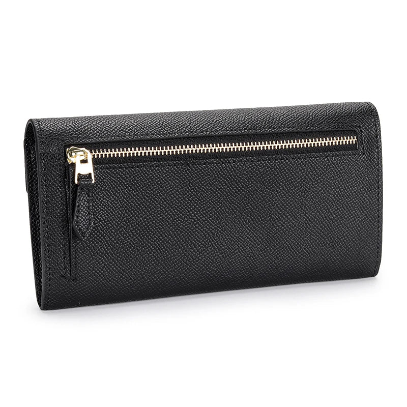 Ladies Leather High Wallet Palm Pattern Long Purse Clutch