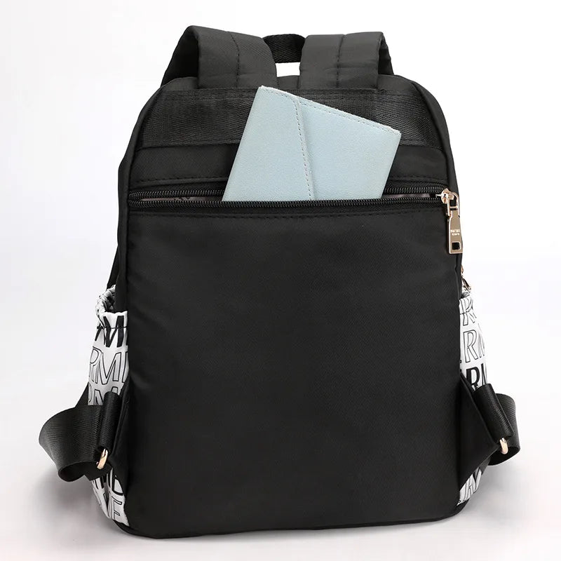 Floral Nylon Backpack Bags - Large Capacity Travel Tote Handbags