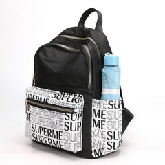 Floral Nylon Backpack Bags - Large Capacity Travel Tote Handbags