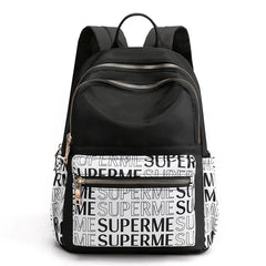 Floral Nylon Backpack Bags - Large Capacity Travel Tote Handbags