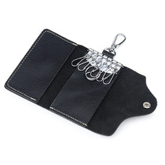 Leather Key Holder Keychain Covers Zipper Key Case Bag