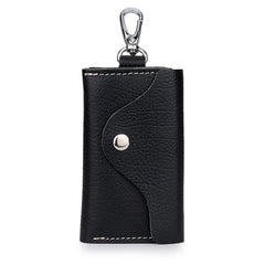 Leather Key Holder Keychain Covers Zipper Key Case Bag