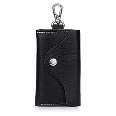 Leather Key Holder Keychain Covers Zipper Key Case Bag