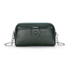 Arrivals Small Handbag Cowhide Double-layer Clutch