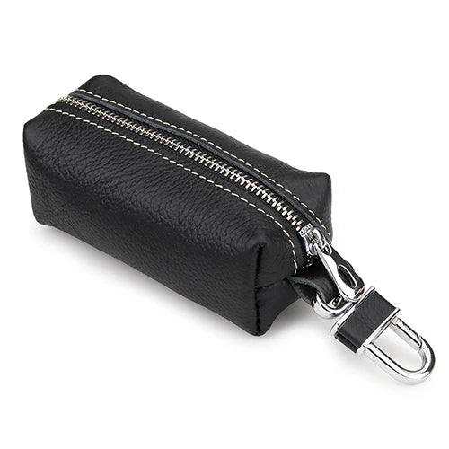 Cowhide Leather Key Wallet Vintage Style Multi-function