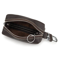 Cowhide Leather Key Wallet Vintage Style Multi-function
