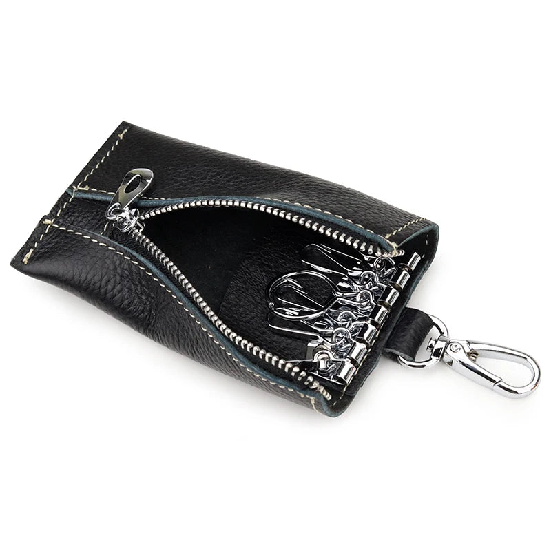 Vintage Style Leather Key Holders Multi-function Men Key Wallet