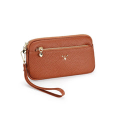 Leather Woman Clutch Wallet with Hand Rope for Lady