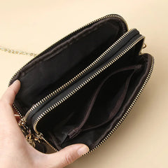 Leather Chains Crossbody Shoulder Bags Handbags Wallets