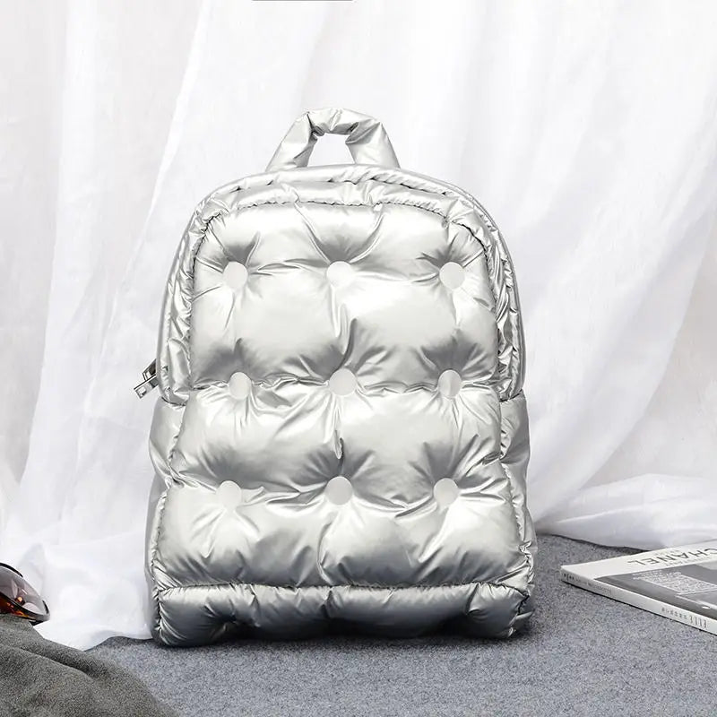 Quilted Padded Shoulder Bag Casual Business Backpack