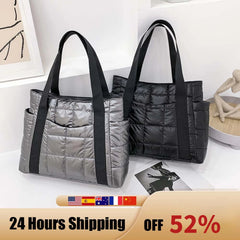Nylon Women Handbags Quilted Shoulder Bags Large Capacity Tote