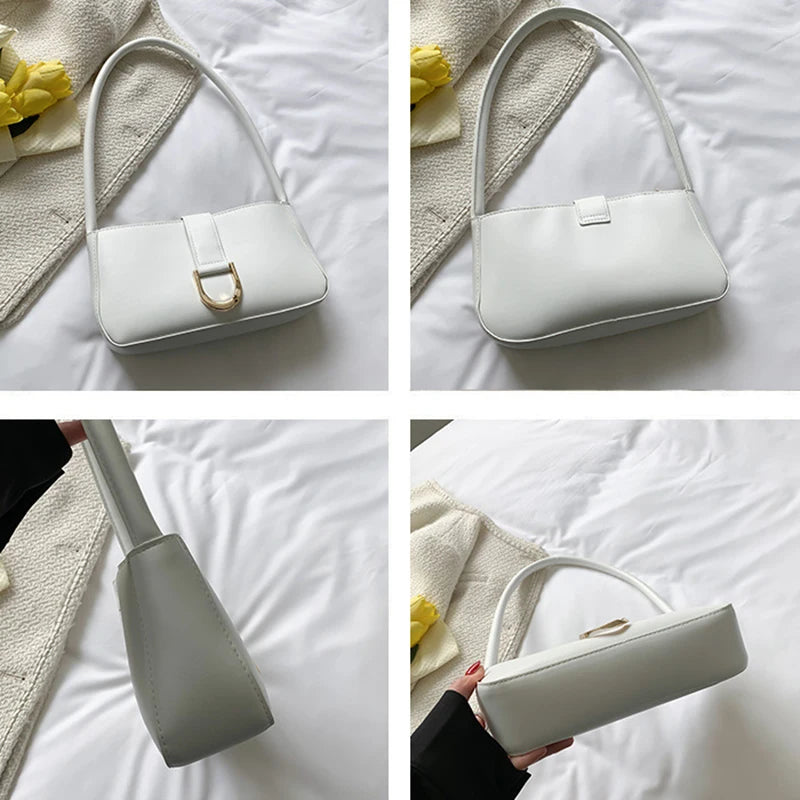 Autumn Women Shoulder Bag Solid PU Leather Handbag