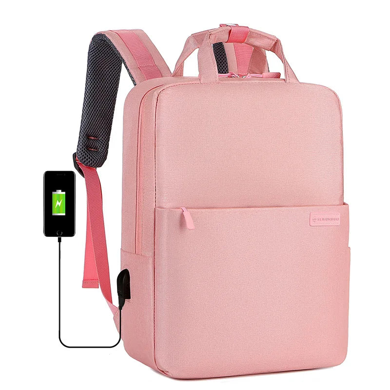 15.6 Inch USB Charging Backpack Large Travel Bag
