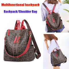 Women's Soft PU Leather Rucksack Travel Backpack
