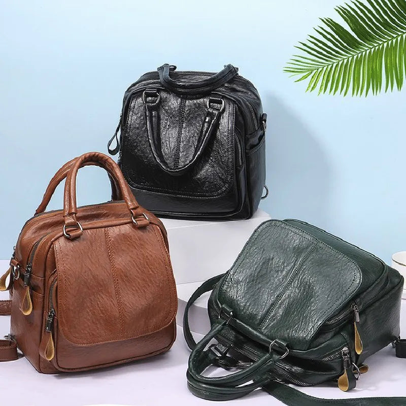 Female School Bag with Bear Pendant for Teenage Girls