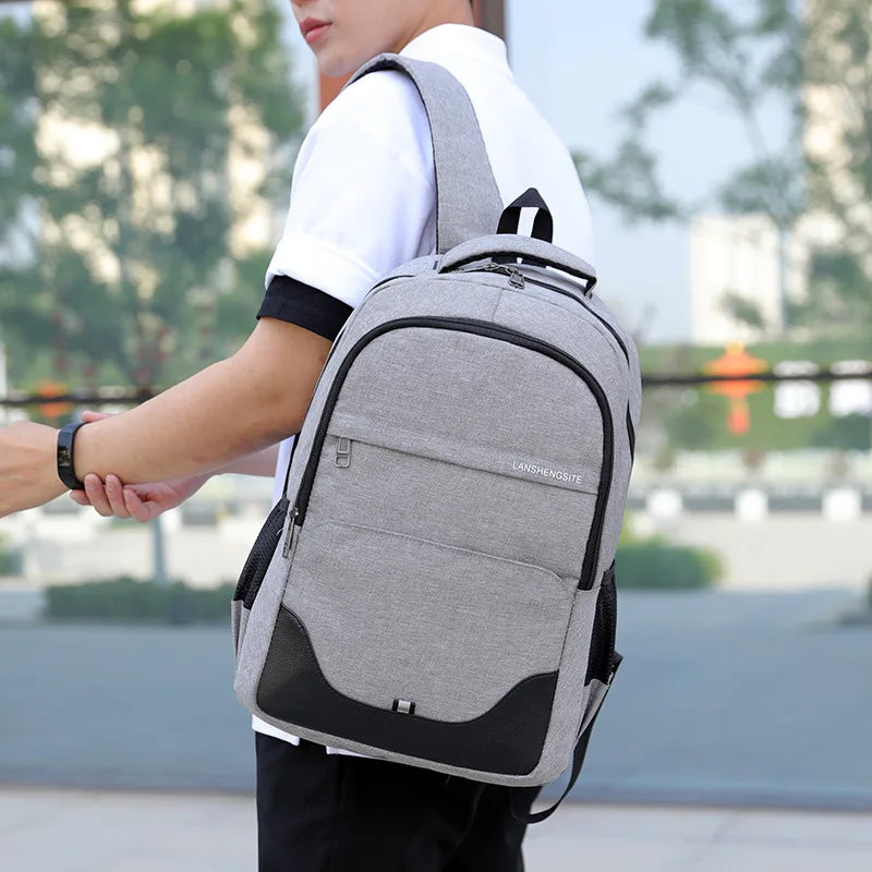 Men's Anti Theft Laptop Backpack Oxford Rucksack E153