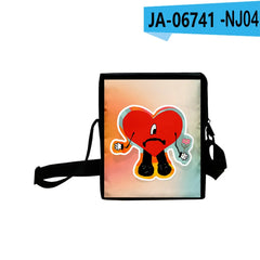 Bad Bunny Crossbody Bag Kids Casual Cartoon School Bag