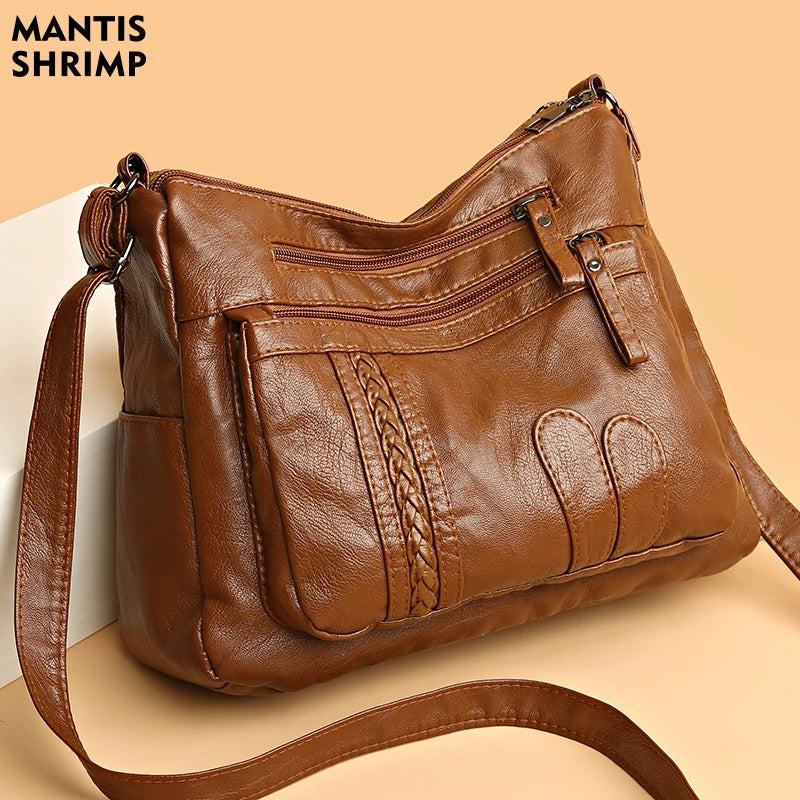 Classic Crossbody Handbags Vintage Messenger Hobos Women Shoulder Packs