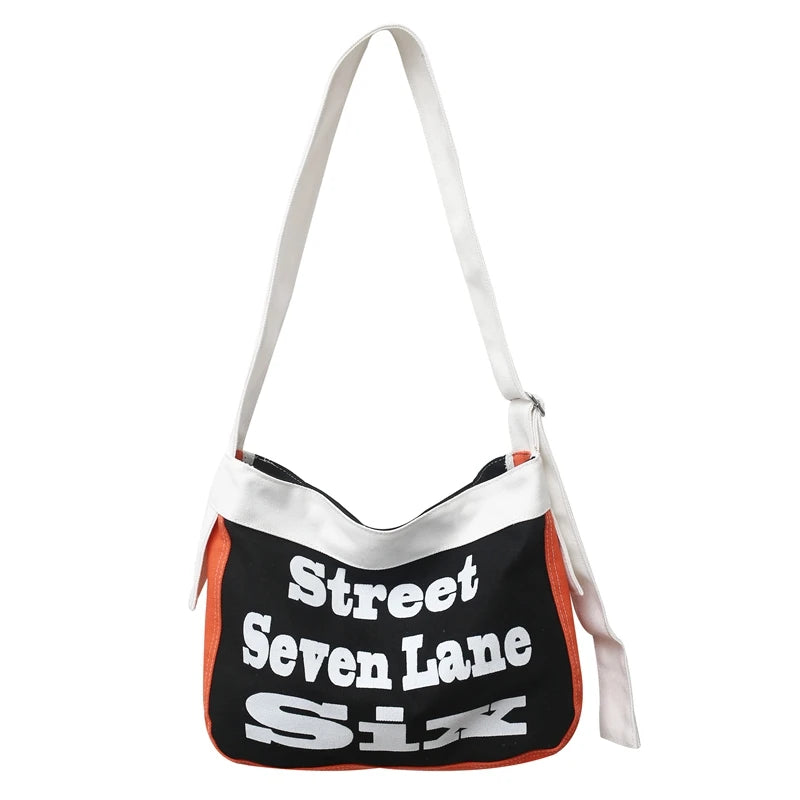 Canvas Small Square Bag Casual Crossbody Messenger Pack Girls Shoulder