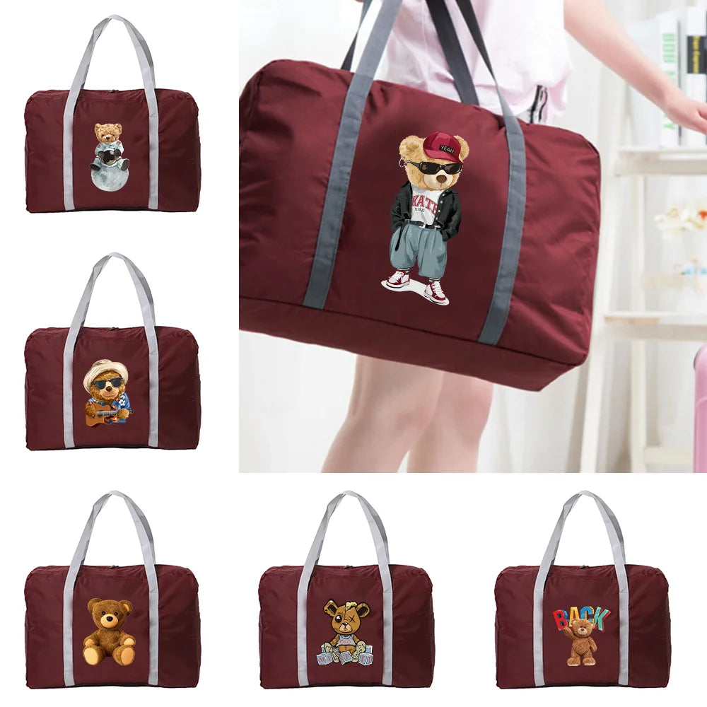 Bear Series Foldable Duffle Bag Large Capacity Travel Accessory
