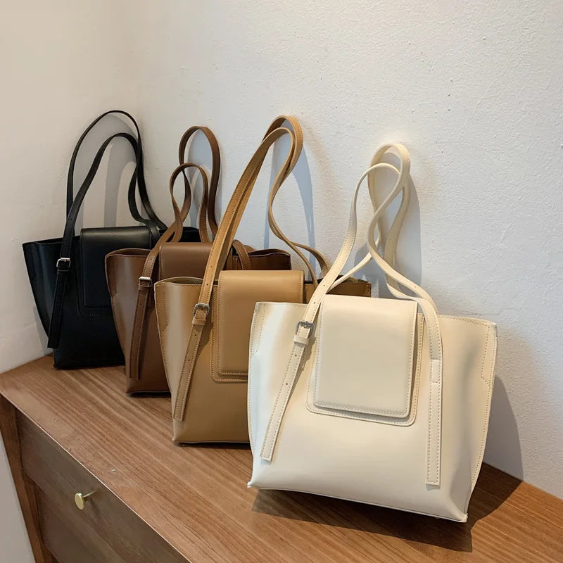 Big Capacity Women's Bag Pu Leather Handbags Tote Female Shoulder Bags