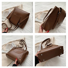 Big Capacity Women's Bag Pu Leather Handbags Tote Female Shoulder Bags