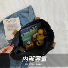 Autumn Large Capacity Lady's Canvas Shoulder Bag