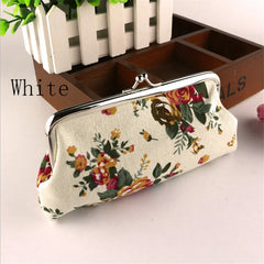 Rose Kiss Lock Clutch Purse