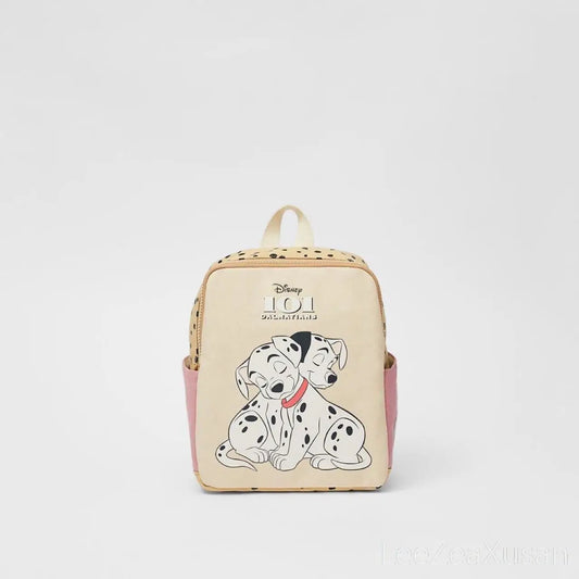 Dog Cotton Canvas Children's Backpack for Kids Boys Girls