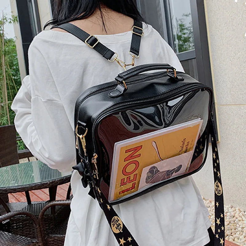 Clear Front Pocket Ita Bag Backpack for Girls