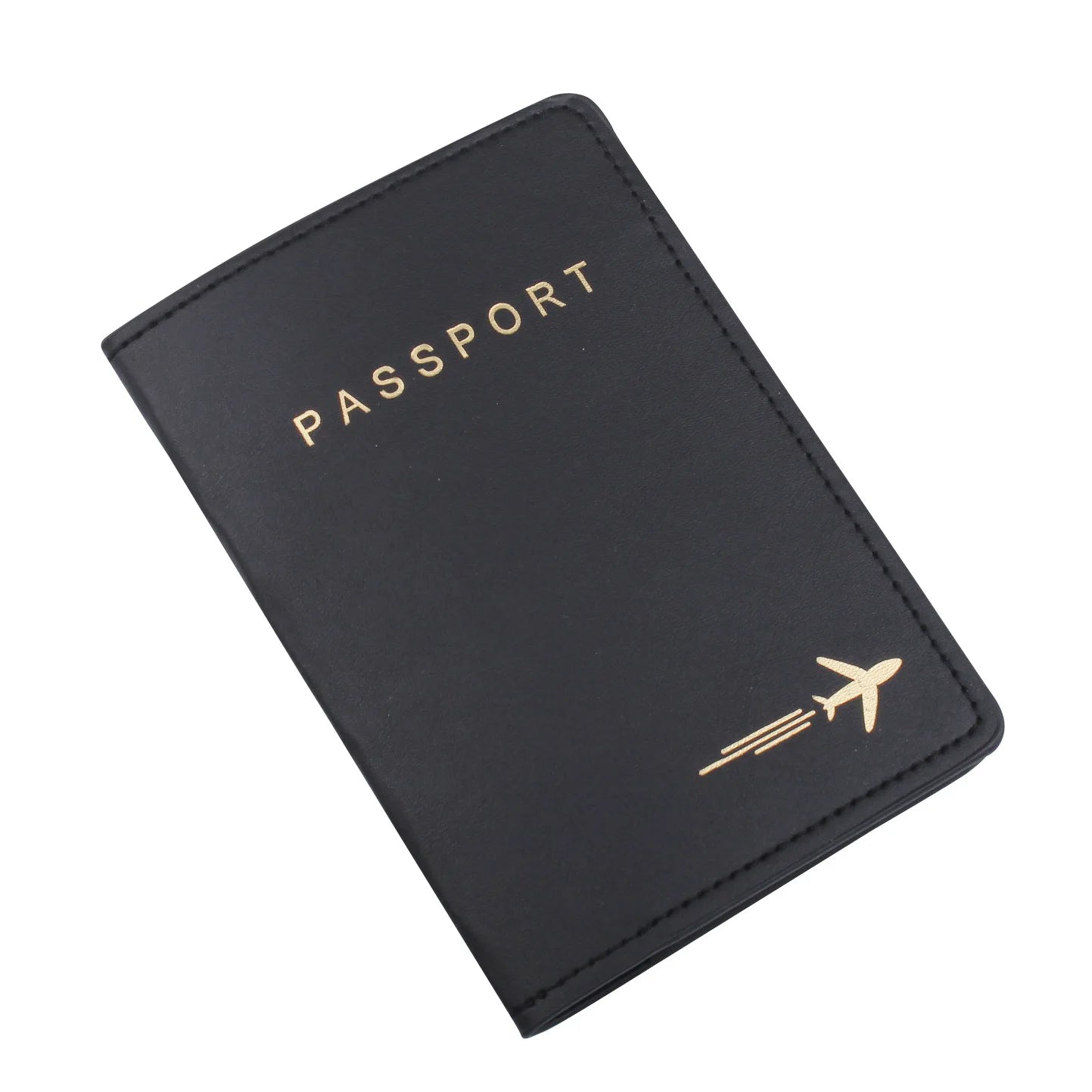 Passport Cover PU Leather Airplane Travel Protector Wallet