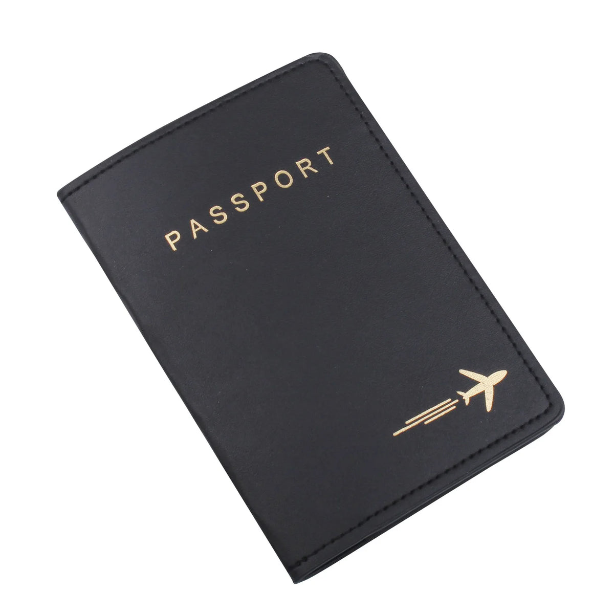 Passport Cover PU Leather Airplane Travel Protector Wallet