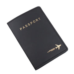 Passport Cover PU Leather Airplane Travel Protector Wallet