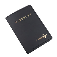 Passport Cover PU Leather Airplane Travel Protector Wallet
