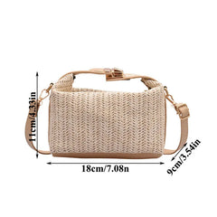 Bohemian Style Straw Woven Shoulder Bag for Women