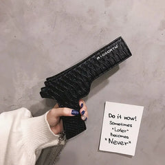 Funny Pistol Messenger Bag Childlike Chain Shoulder Purse Female
