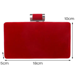 Suede Clutch Banquet Evening Wallet Box Bag