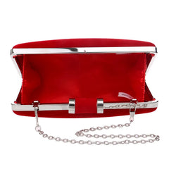 Suede Clutch Banquet Evening Wallet Box Bag
