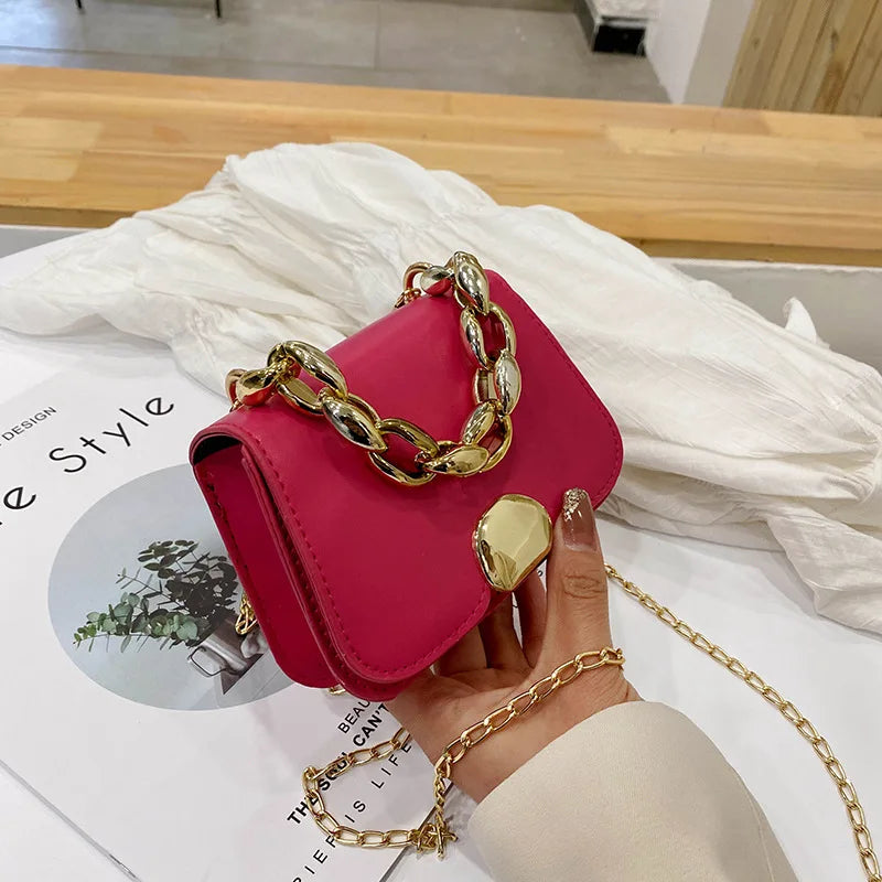 British Small Square Bag Women's Handbag Chain Shoulder Bags