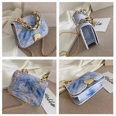 British Small Square Bag Women's Handbag Chain Shoulder Bags