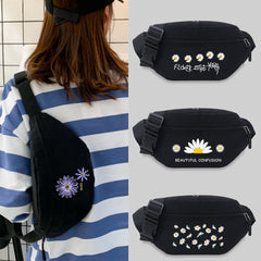 Unisex Messenger Chest Bag Daisy Seires Fanny Pack