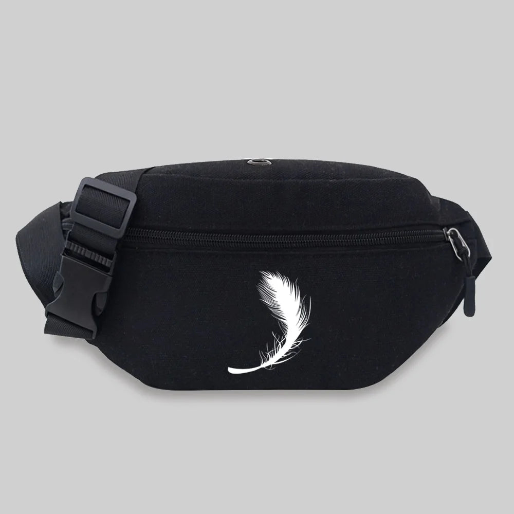 Unisex Feather Series Bum Bag Messenger Chest Waist Fanny Pack