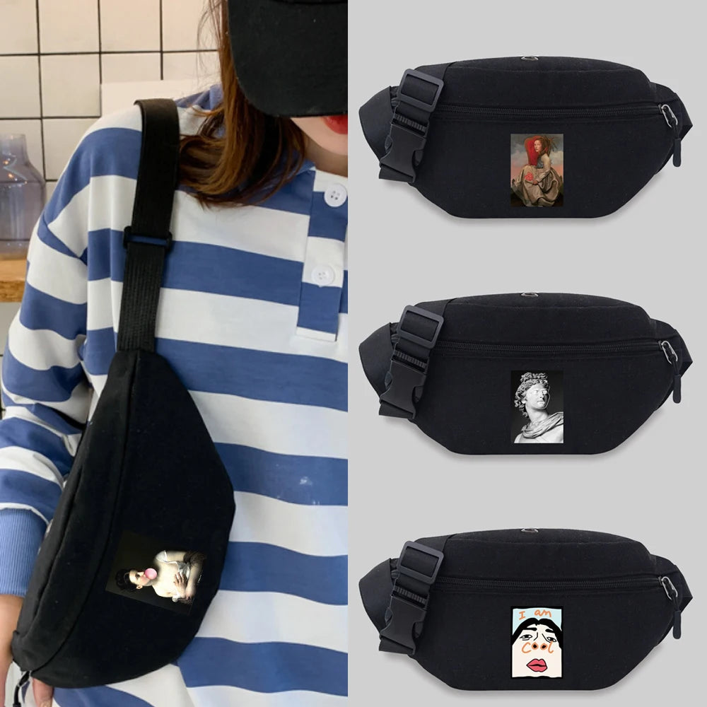Unisex Funny Series Waist Bag Messenger Chest Pack