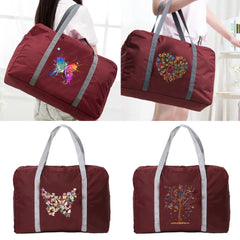 Butterfly Print Travel Bag Unisex Foldable Duffle Bag Organizers